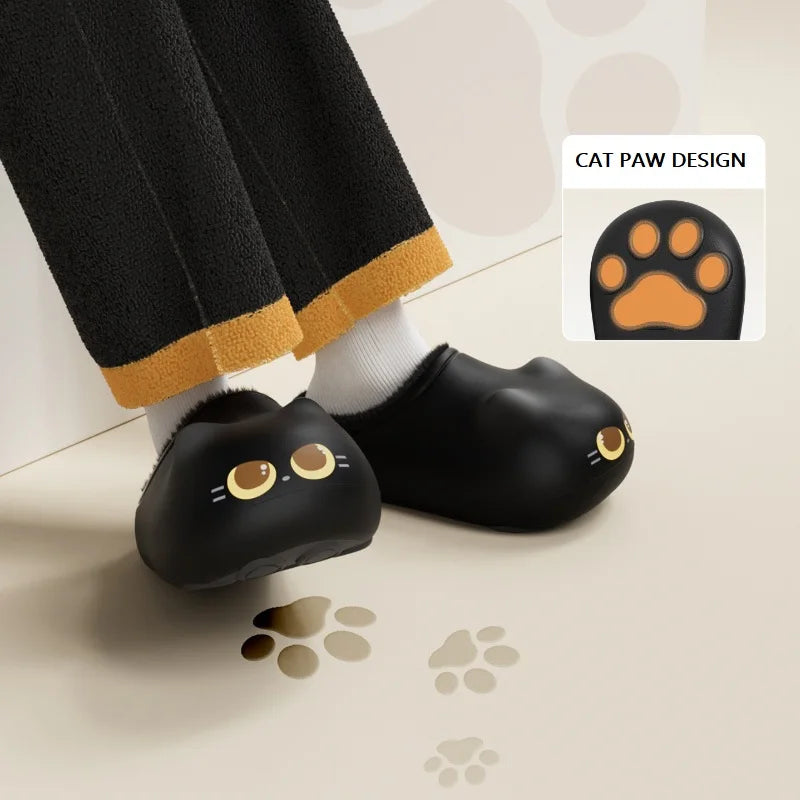 Black PawPrint Clogs