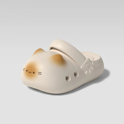 Beige PawPrint Clogs